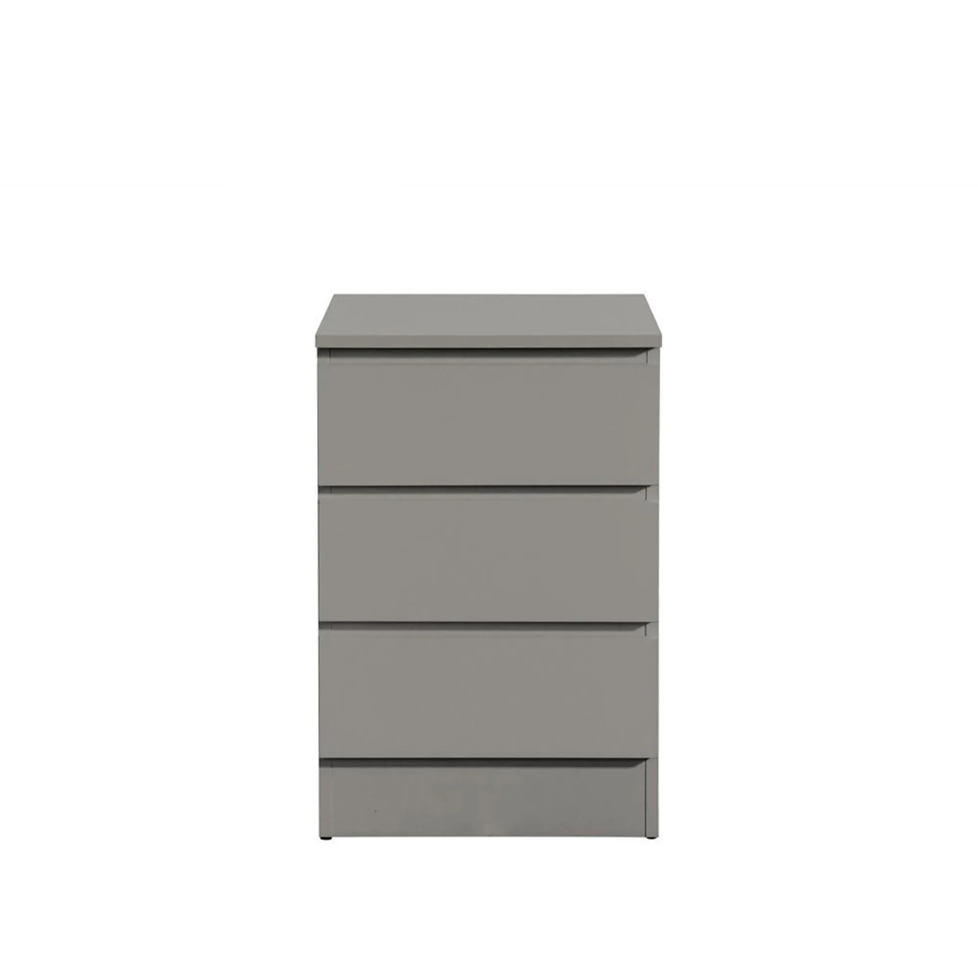 Oslo 3 Drawer Bedside Cabinet - Grey