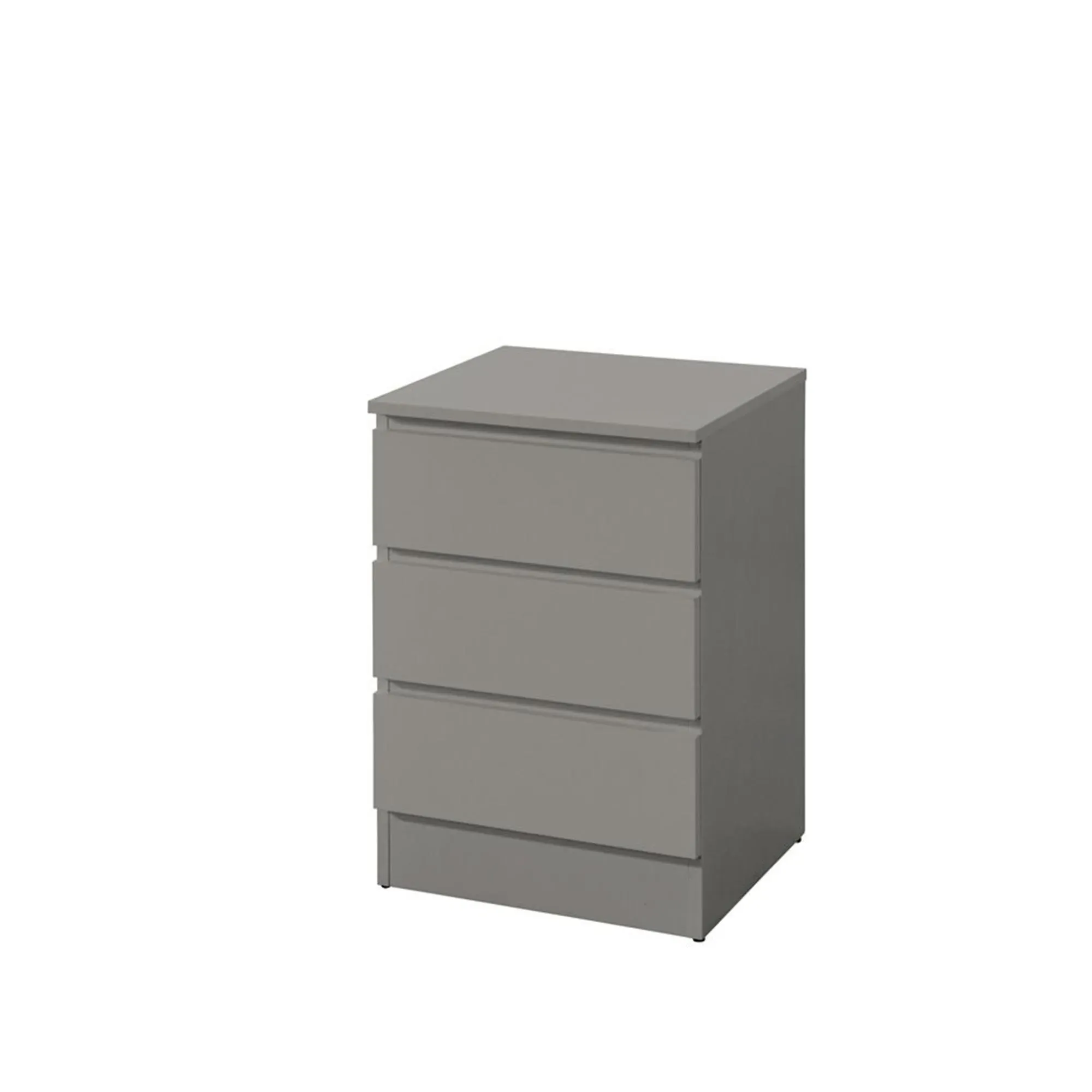 Oslo 3 Drawer Bedside Cabinet - Grey