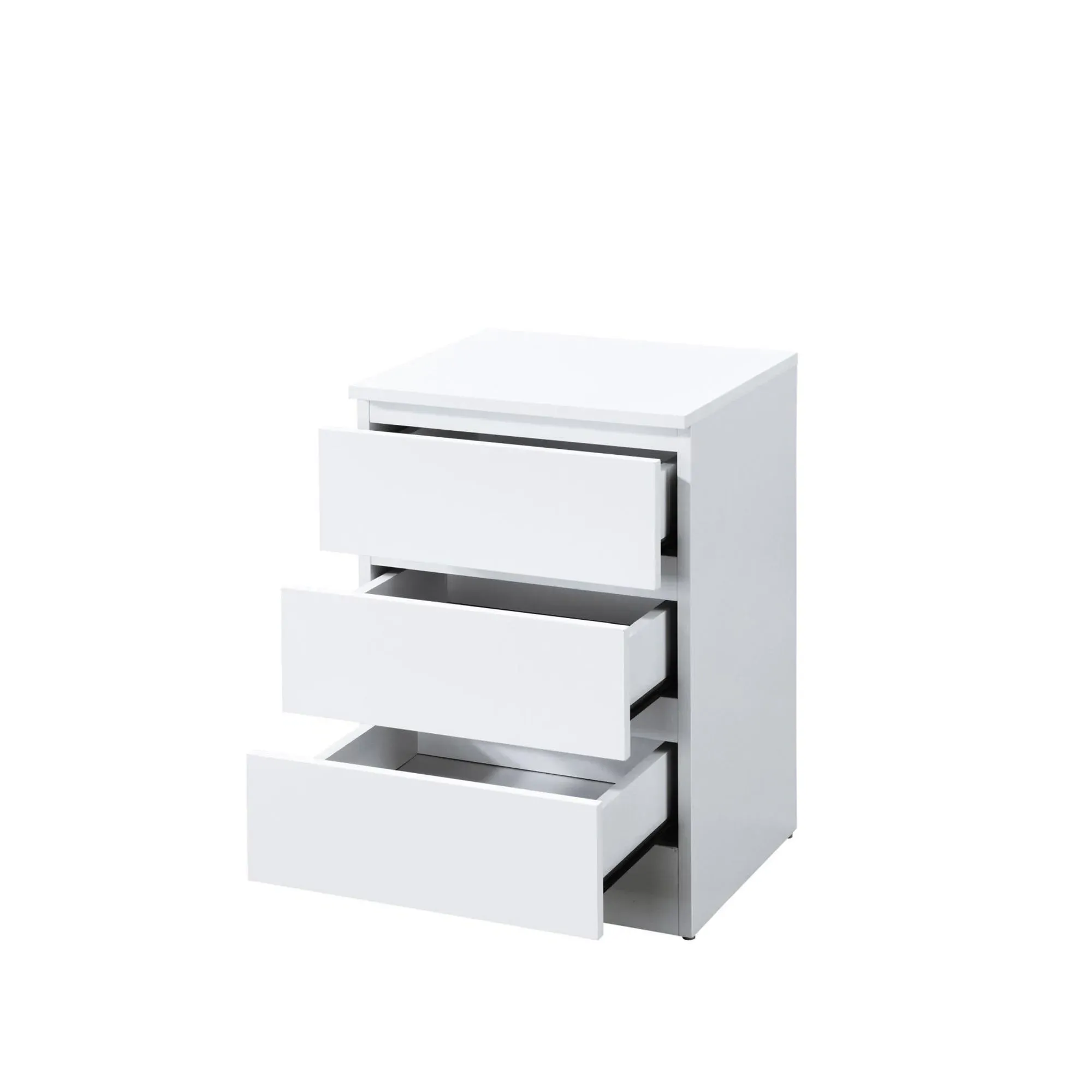 Oslo 3 Drawer Bedside Cabinet - White