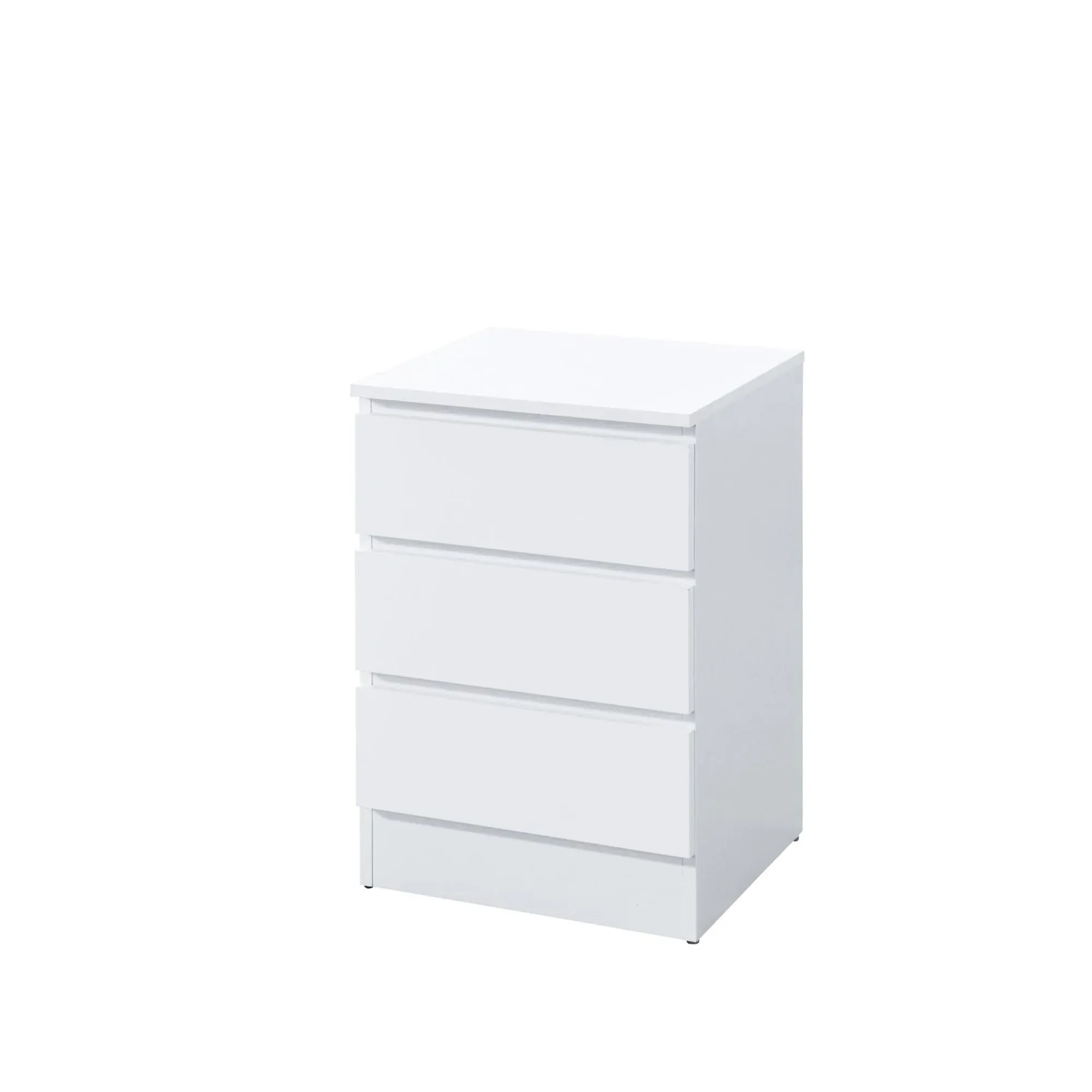 Oslo 3 Drawer Bedside Cabinet - White