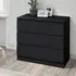Oslo 3 Drawer Chest - Black