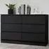 Oslo 6 Drawer Wide Chest - Black
