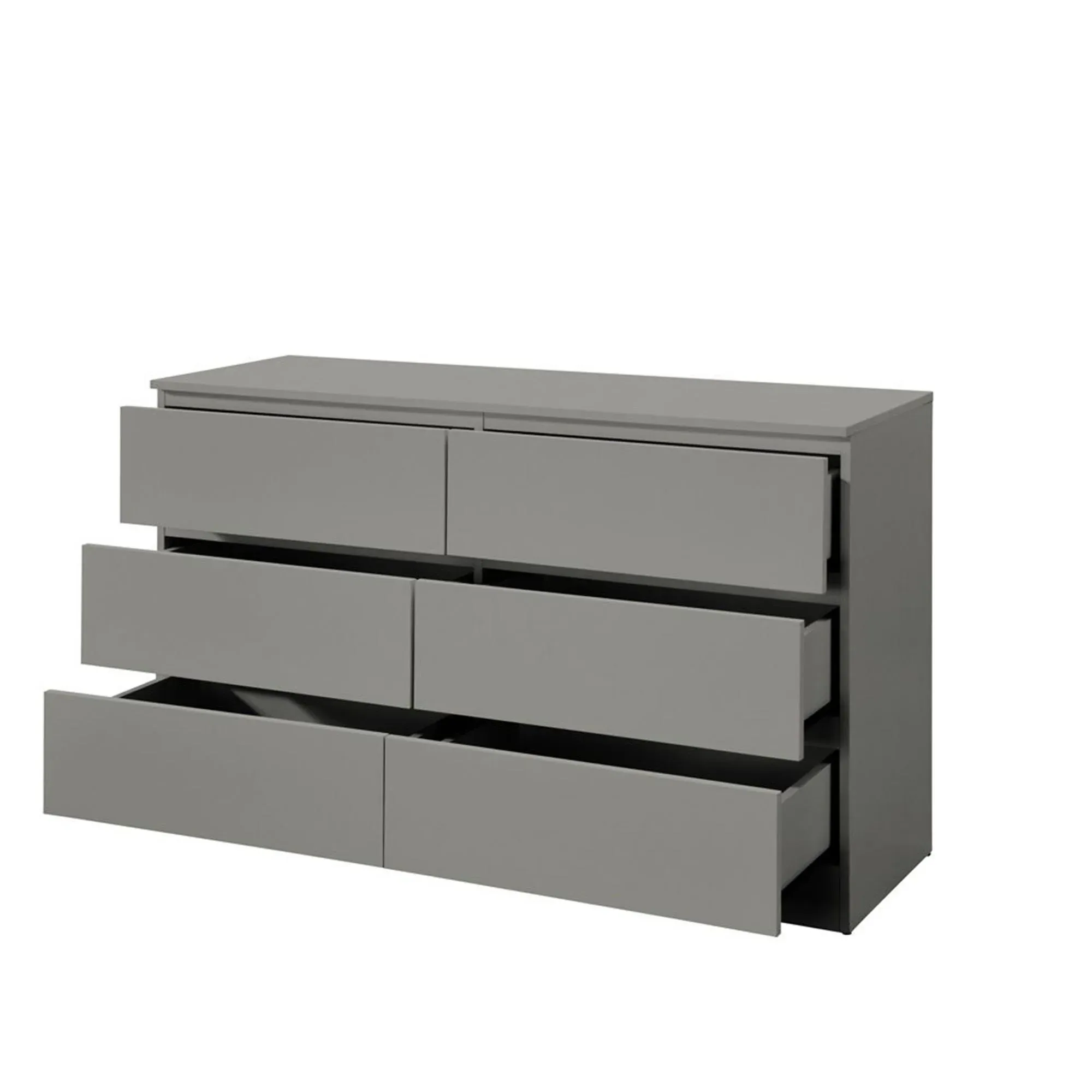 Oslo 6 Drawer Wide Chest - Grey
