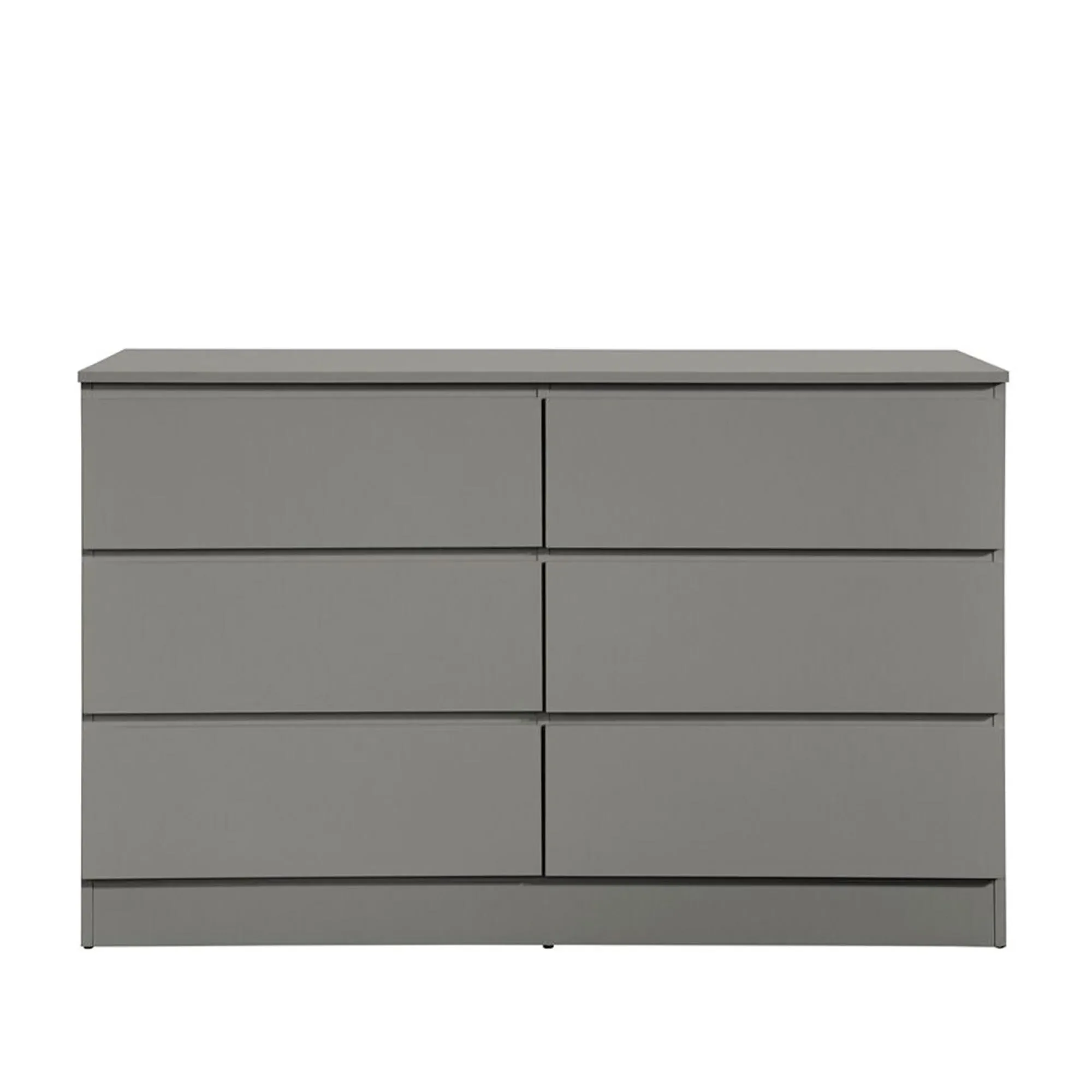 Oslo 6 Drawer Wide Chest - Grey