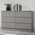 Oslo 6 Drawer Wide Chest - Grey