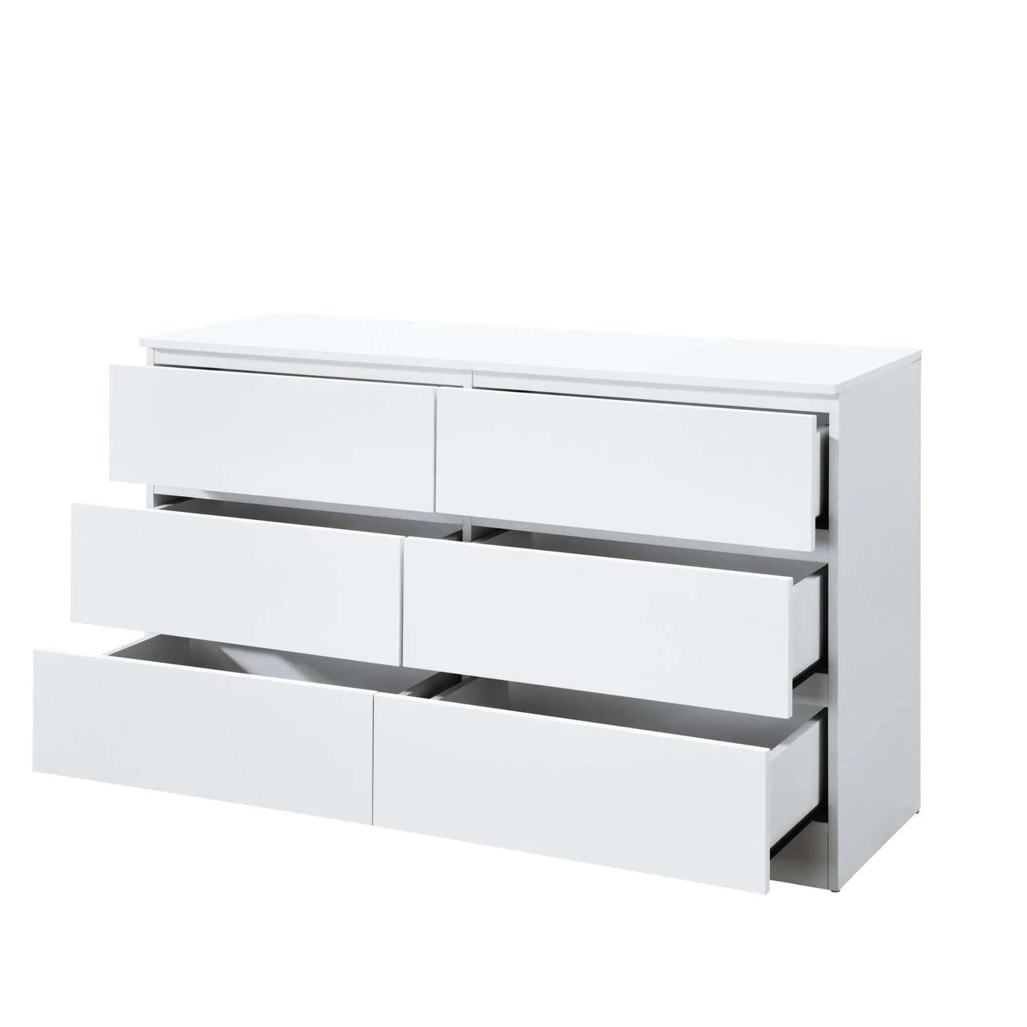 Oslo 6 Drawer Wide Chest - White
