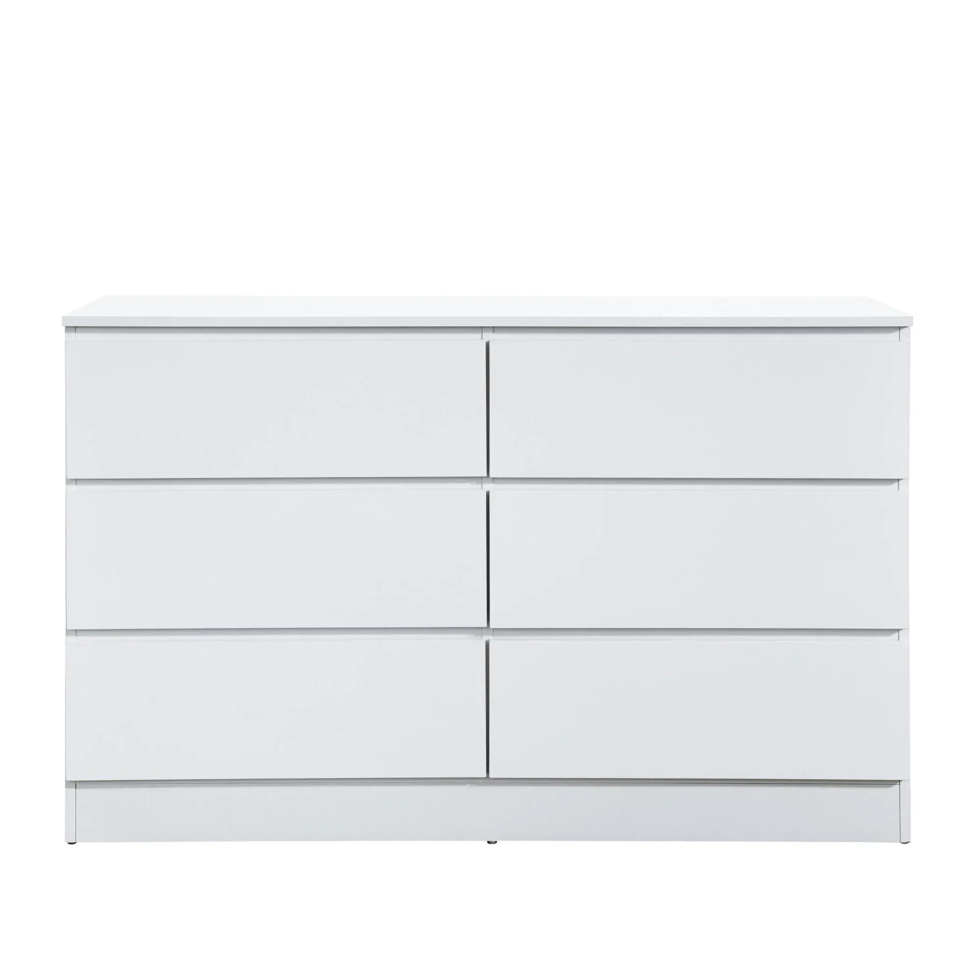 Oslo 6 Drawer Wide Chest - White