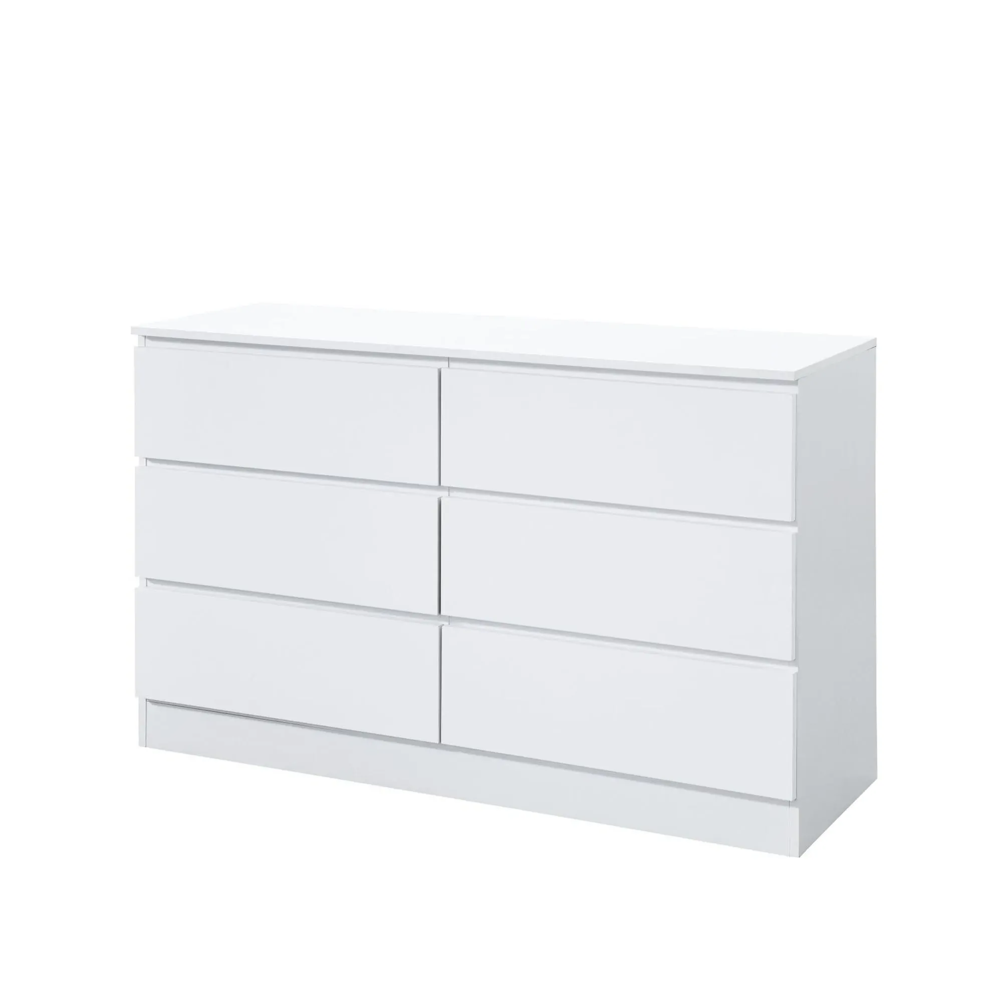 Oslo 6 Drawer Wide Chest - White