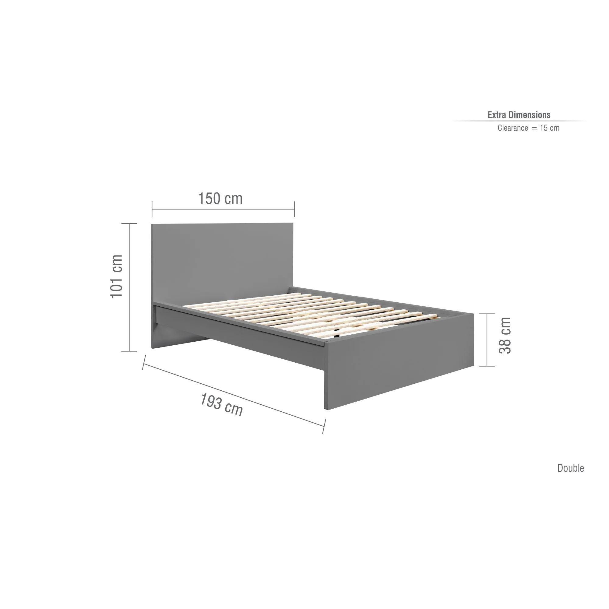 Oslo Bed Frame - Grey