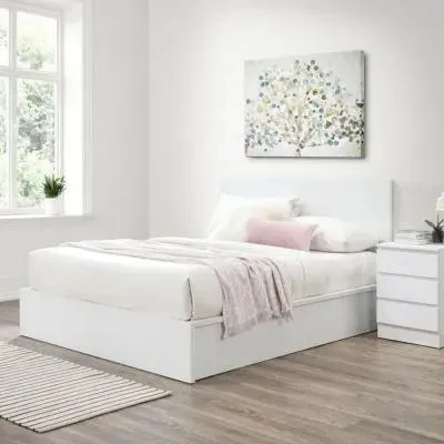Oslo Ottoman Storage Bed - White