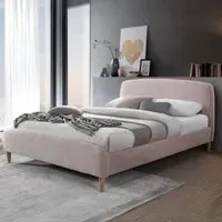 Otley Fabric Bed Frame - Blush Pink