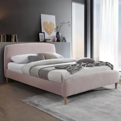 Otley Fabric Bed Frame - Blush Pink image