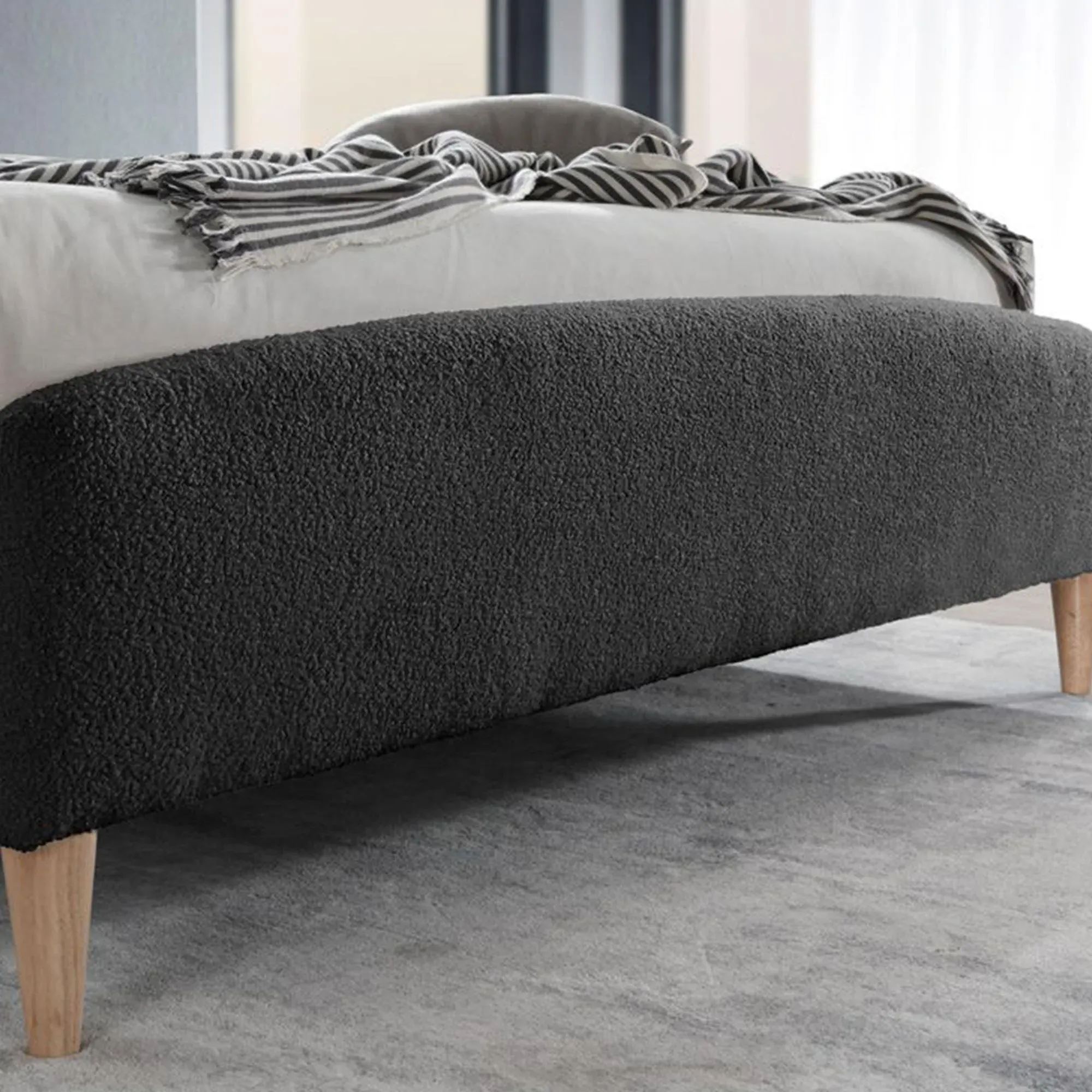 Otley Fabric Bed Frame - Charcoal