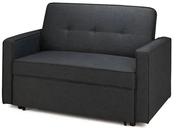 Otto 2-Seater Pull-Out Sofa Bed - Grey, Fabric