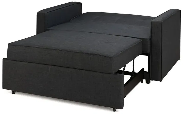 Otto 2-Seater Pull-Out Sofa Bed - Grey, Fabric