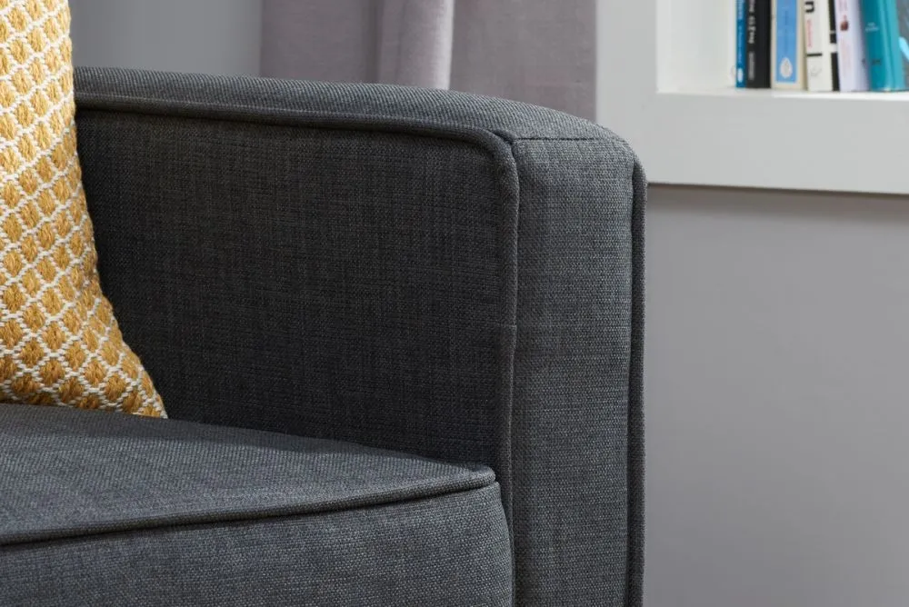 Otto 2-Seater Pull-Out Sofa Bed - Grey, Fabric