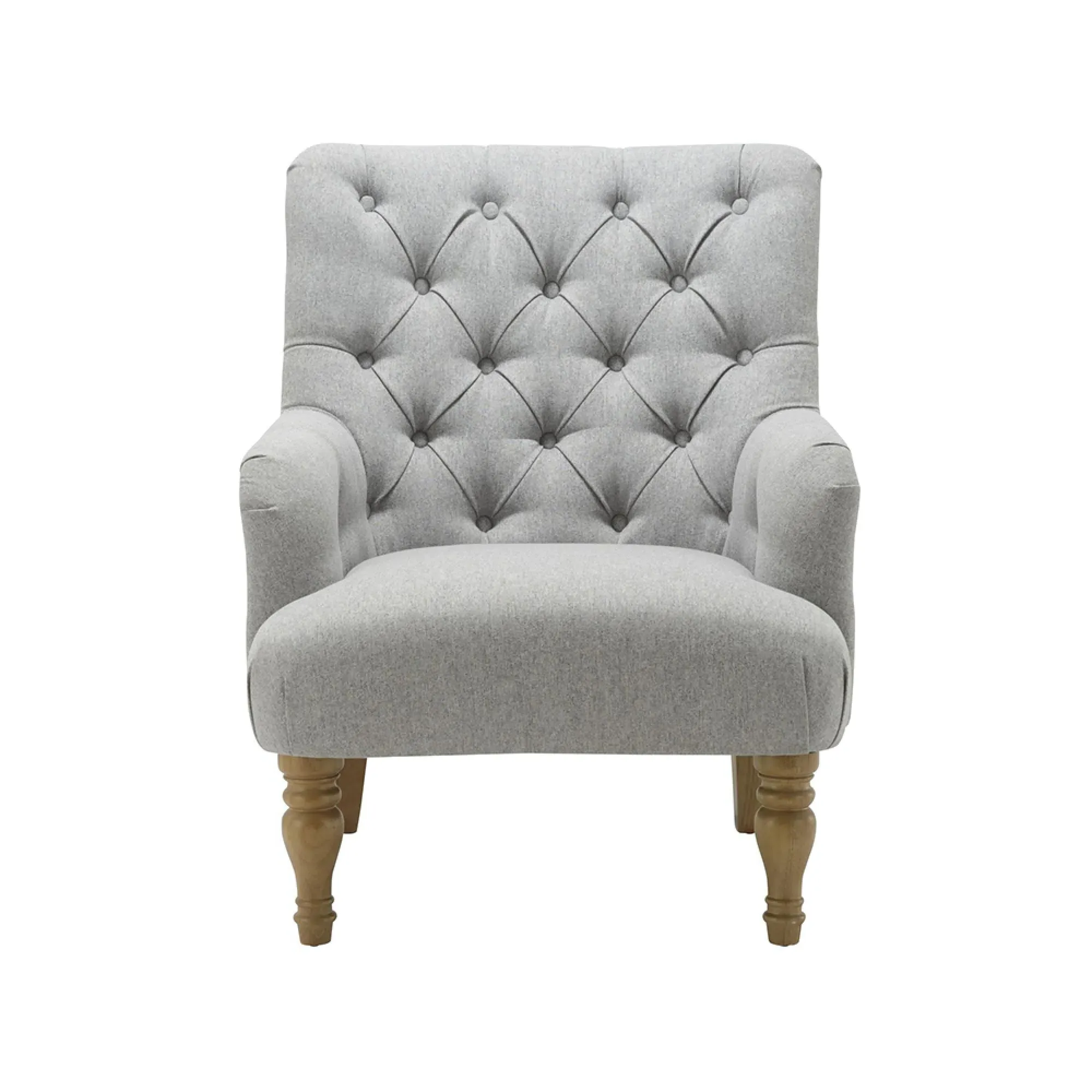 Padstow Highback Armchair - Grey, Fabric