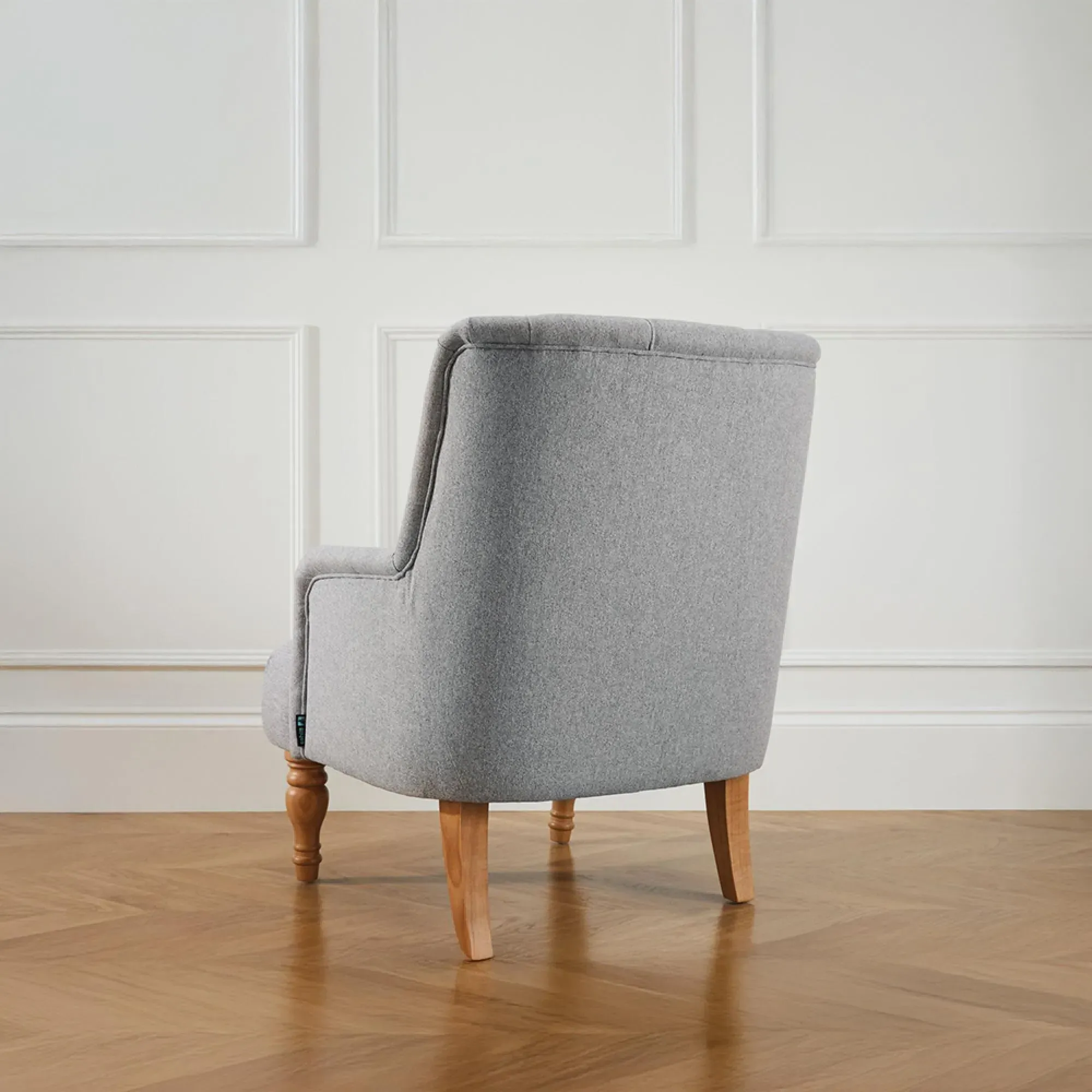Padstow Highback Armchair - Grey, Fabric