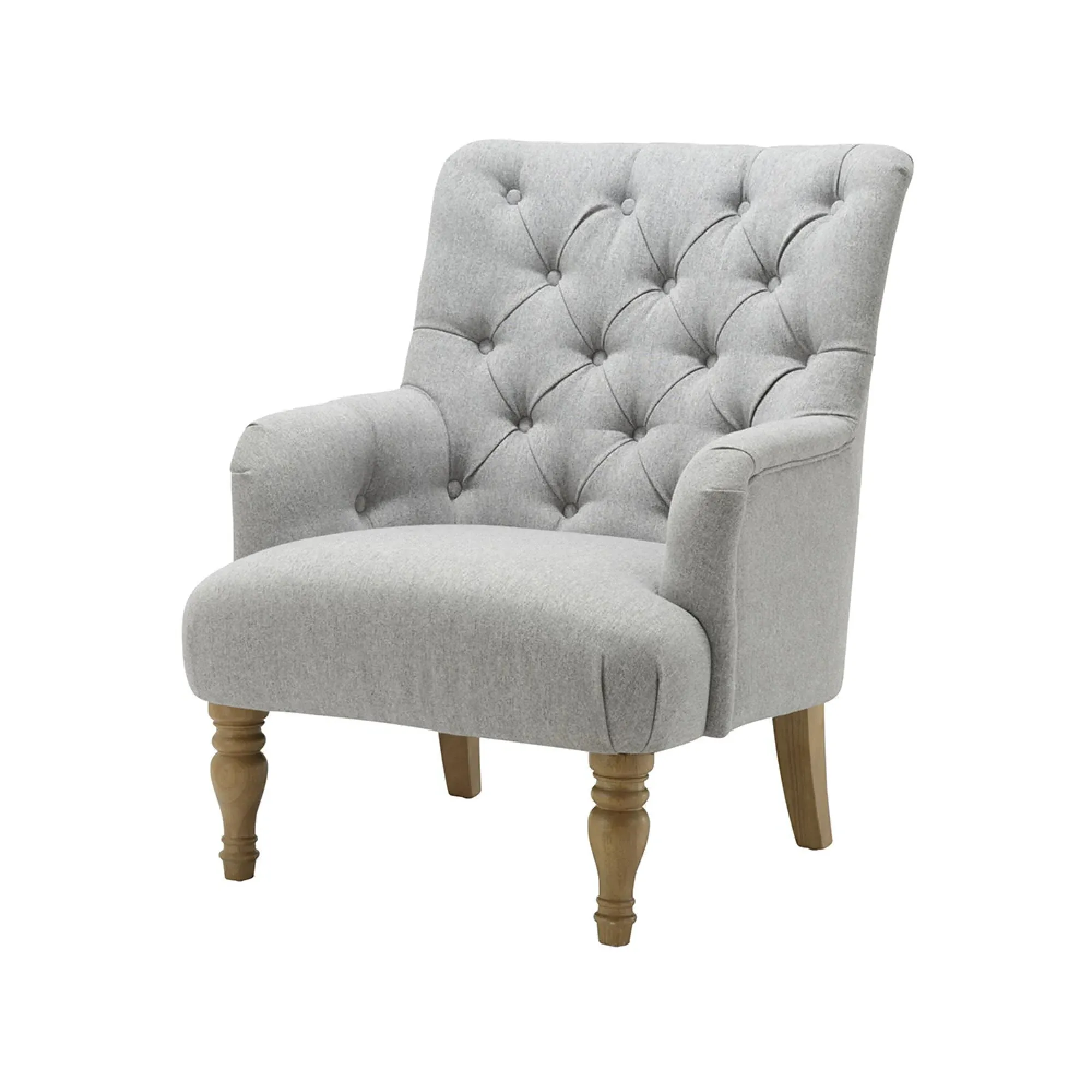 Padstow Highback Armchair - Grey, Fabric