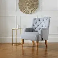 Padstow Highback Armchair - Grey, Fabric