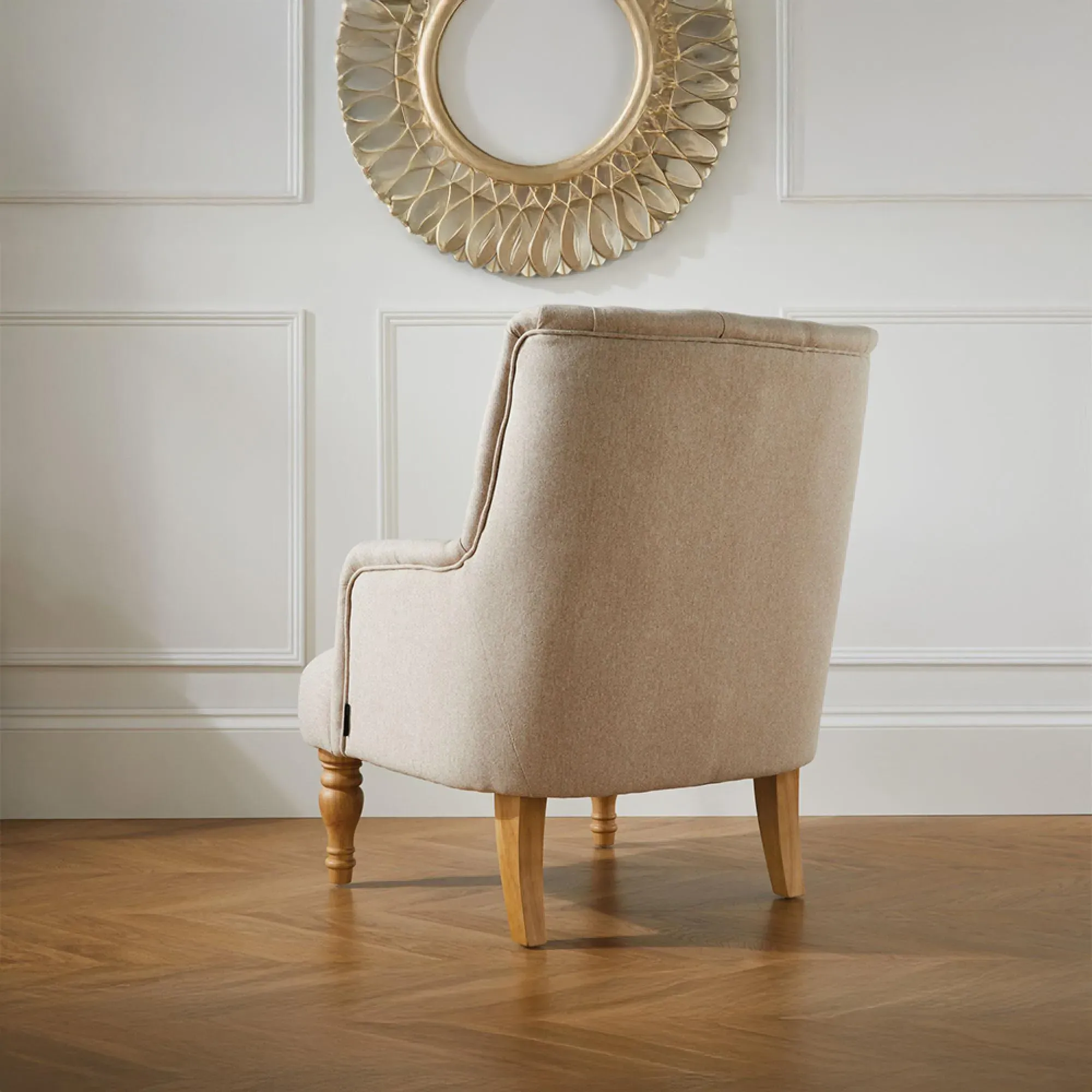 Padstow Highback Armchair - Wheat, Fabric