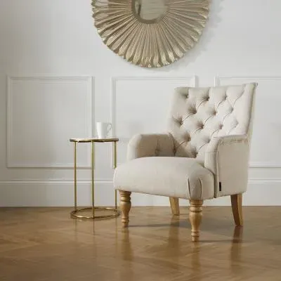 Padstow Highback Armchair - Wheat, Fabric