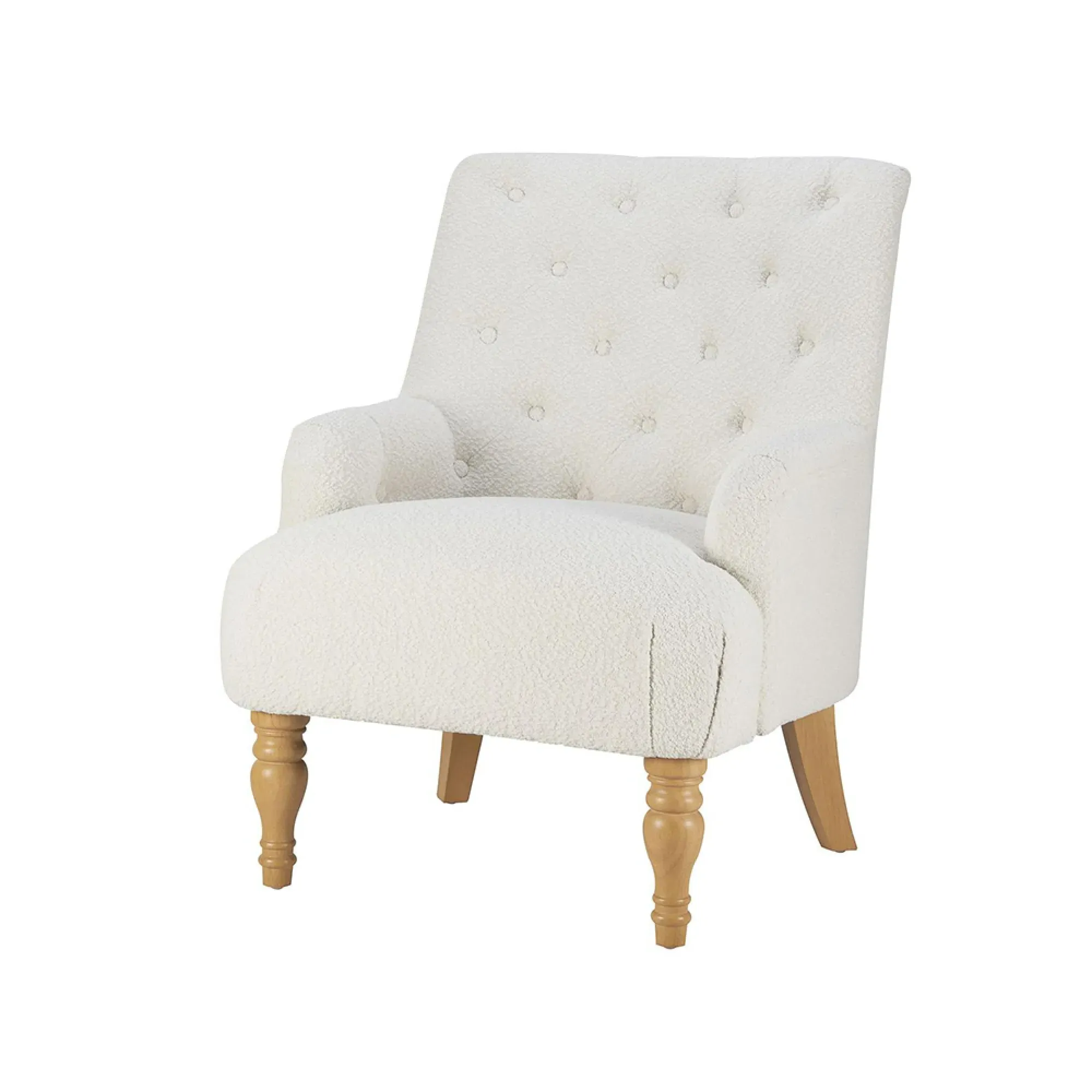 Padstow Highback Armchair - White, Fabric