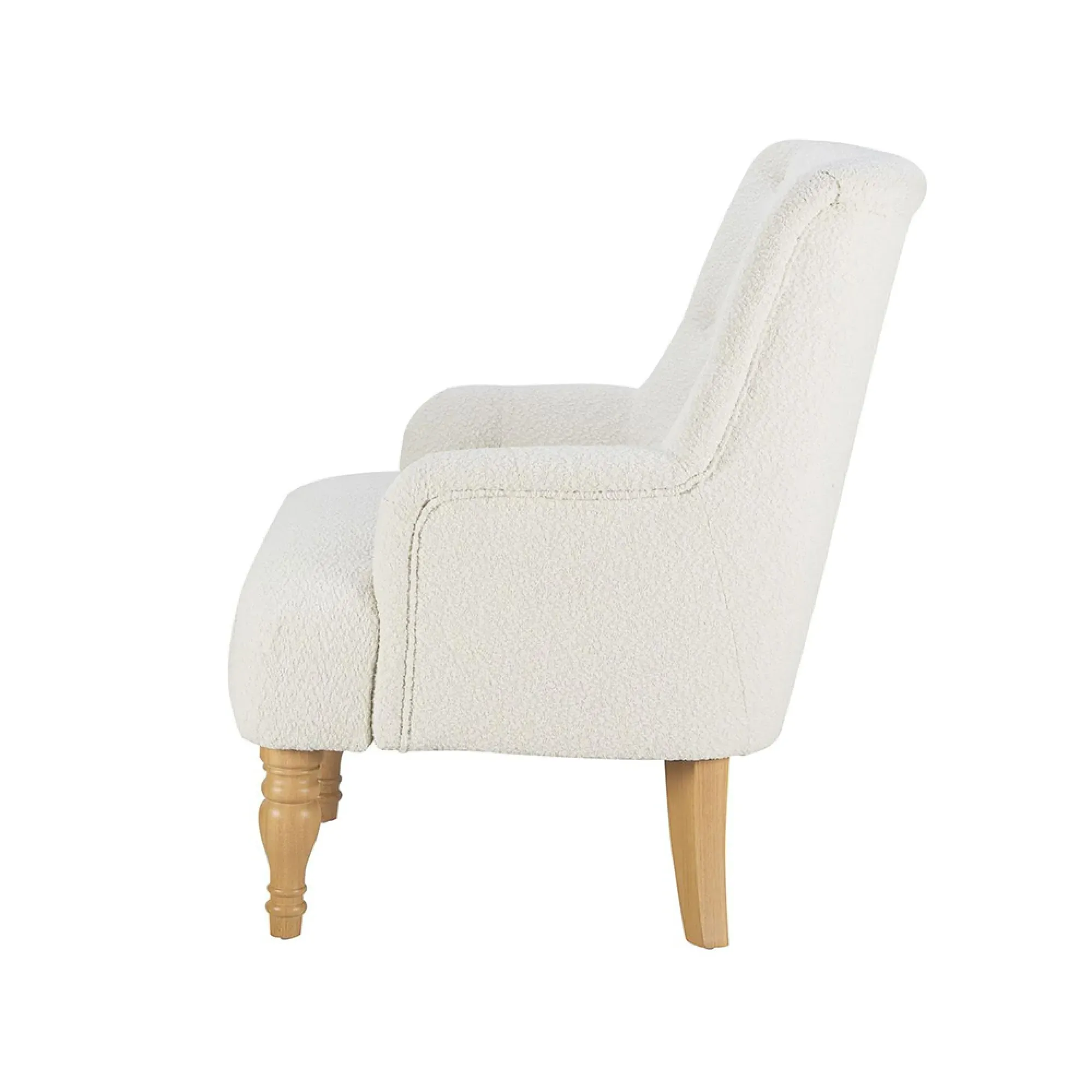 Padstow Highback Armchair - White, Fabric