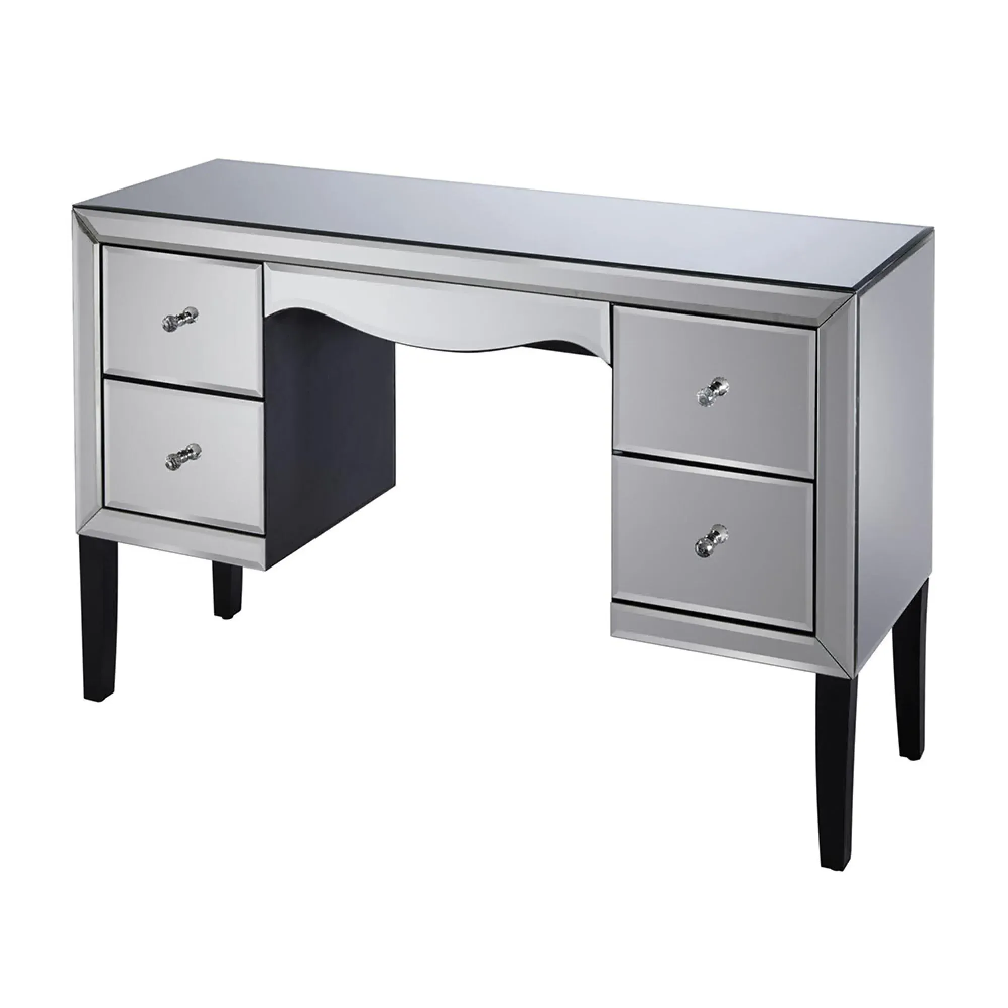 Palermo 4 Drawer Dressing Table - Mirrored