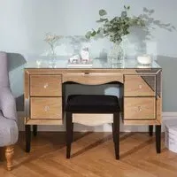 Palermo 4 Drawer Dressing Table - Mirrored