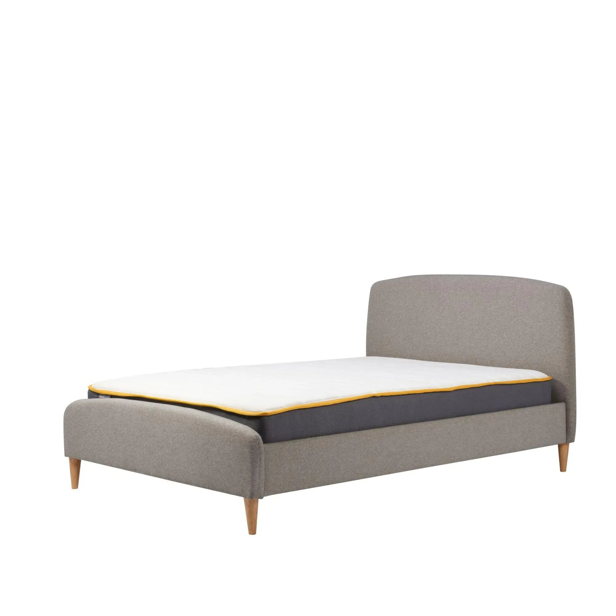 Quebec Bed Frame - Grey, Fabric