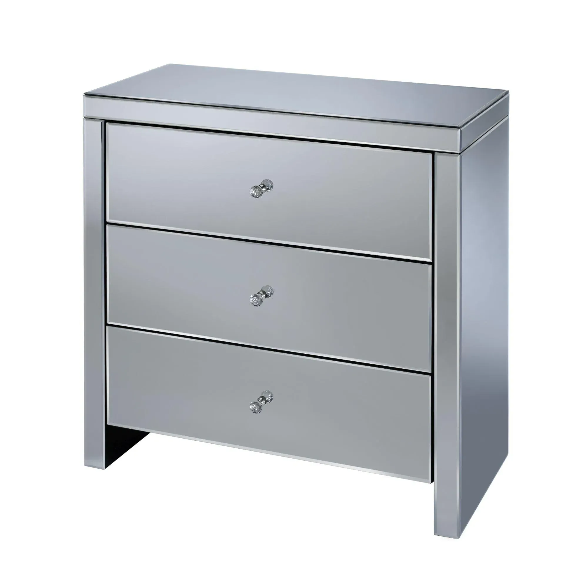 Seville 3 Drawer Chest - Mirrored