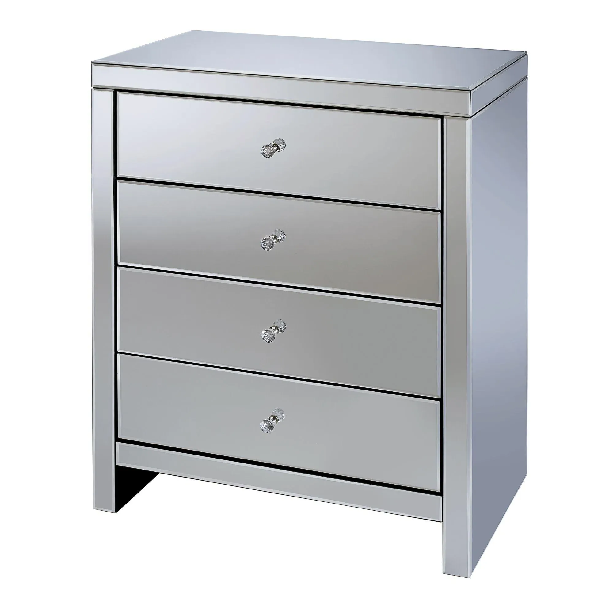 Seville 4 Drawer Chest - Mirrored