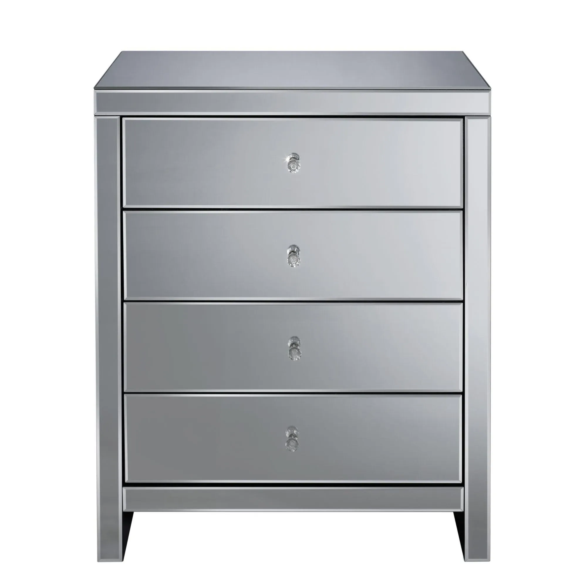 Seville 4 Drawer Chest - Mirrored