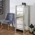 Seville 5 Drawer Tall Chest - Mirrored