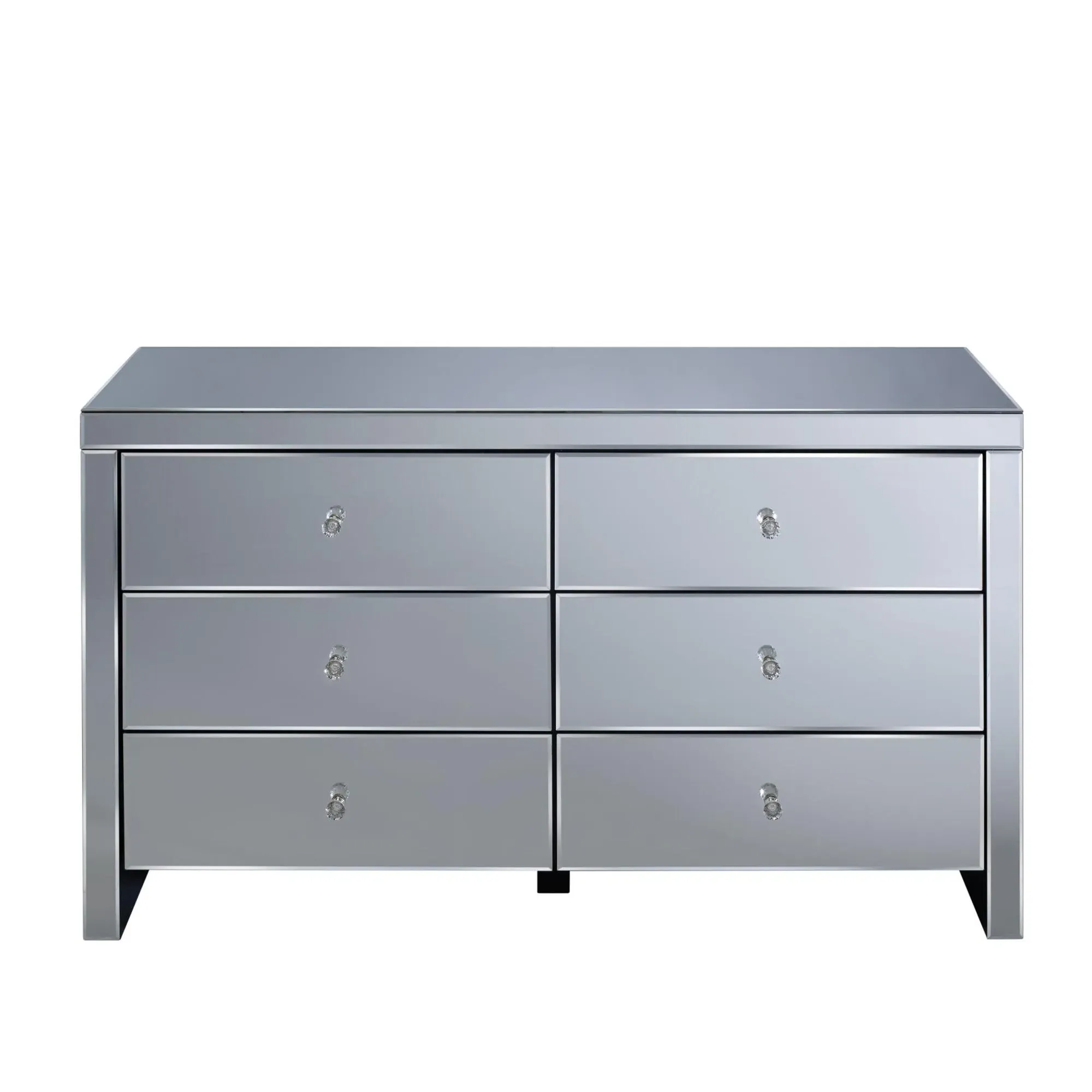 Seville 6 Drawer Wide Chest - Mirrored
