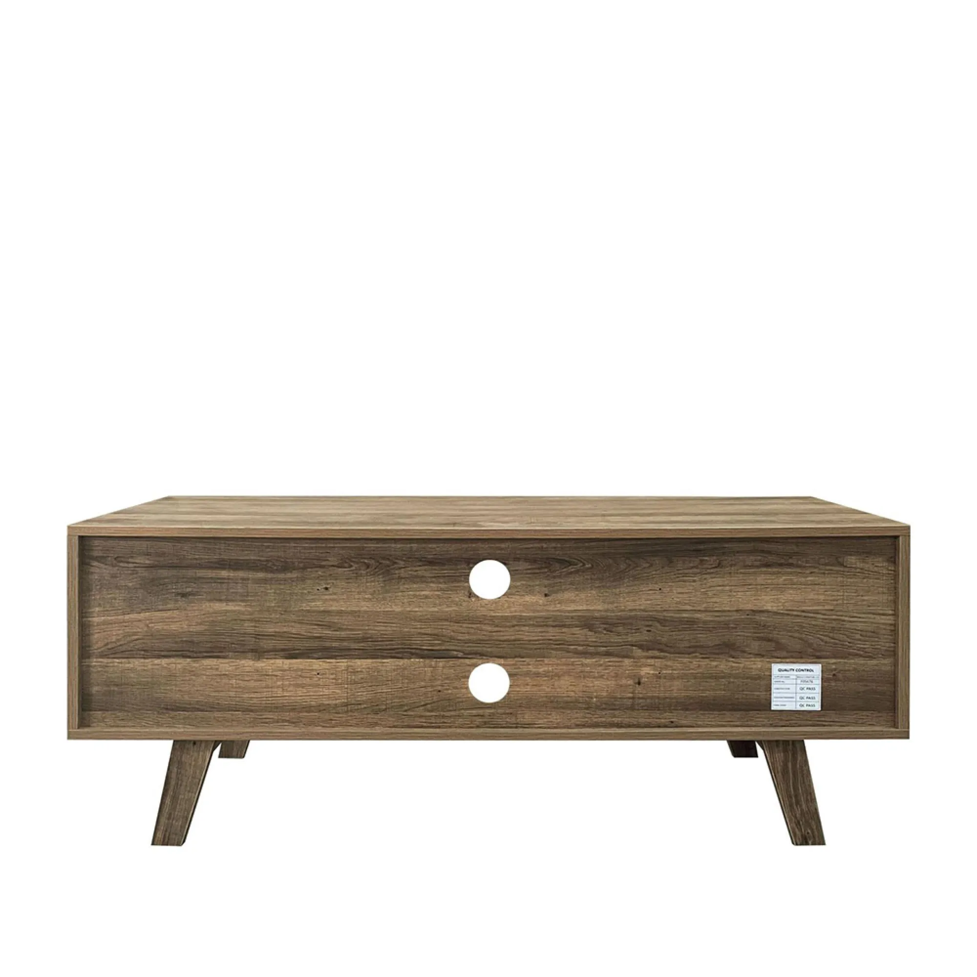 Shard 2 Door TV Unit - Walnut, Black