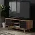 Shard 2 Door TV Unit - Walnut, Black