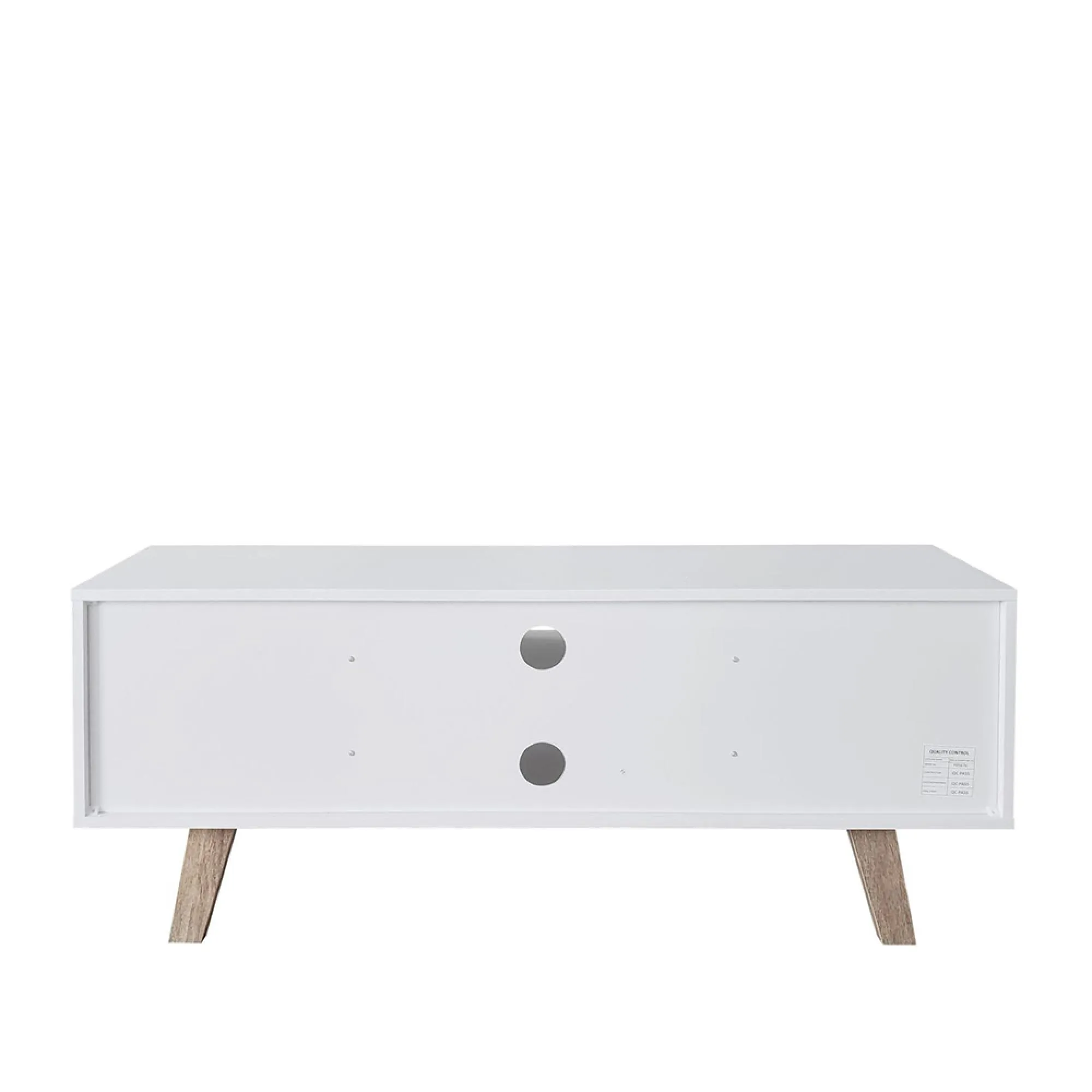 Shard 2 Door TV Unit - White, Oak