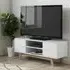Shard 2 Door TV Unit - White, Oak