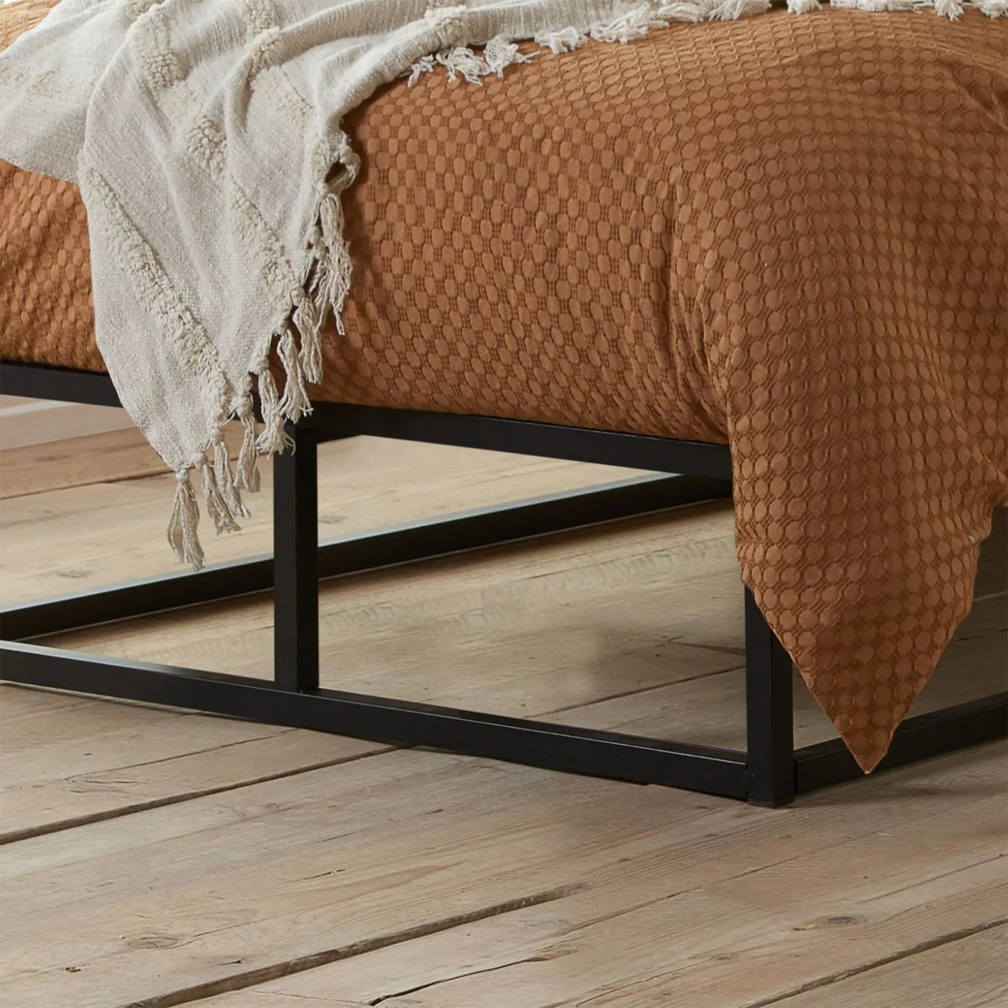 Soho Platform Bed Frame - Black, Metal