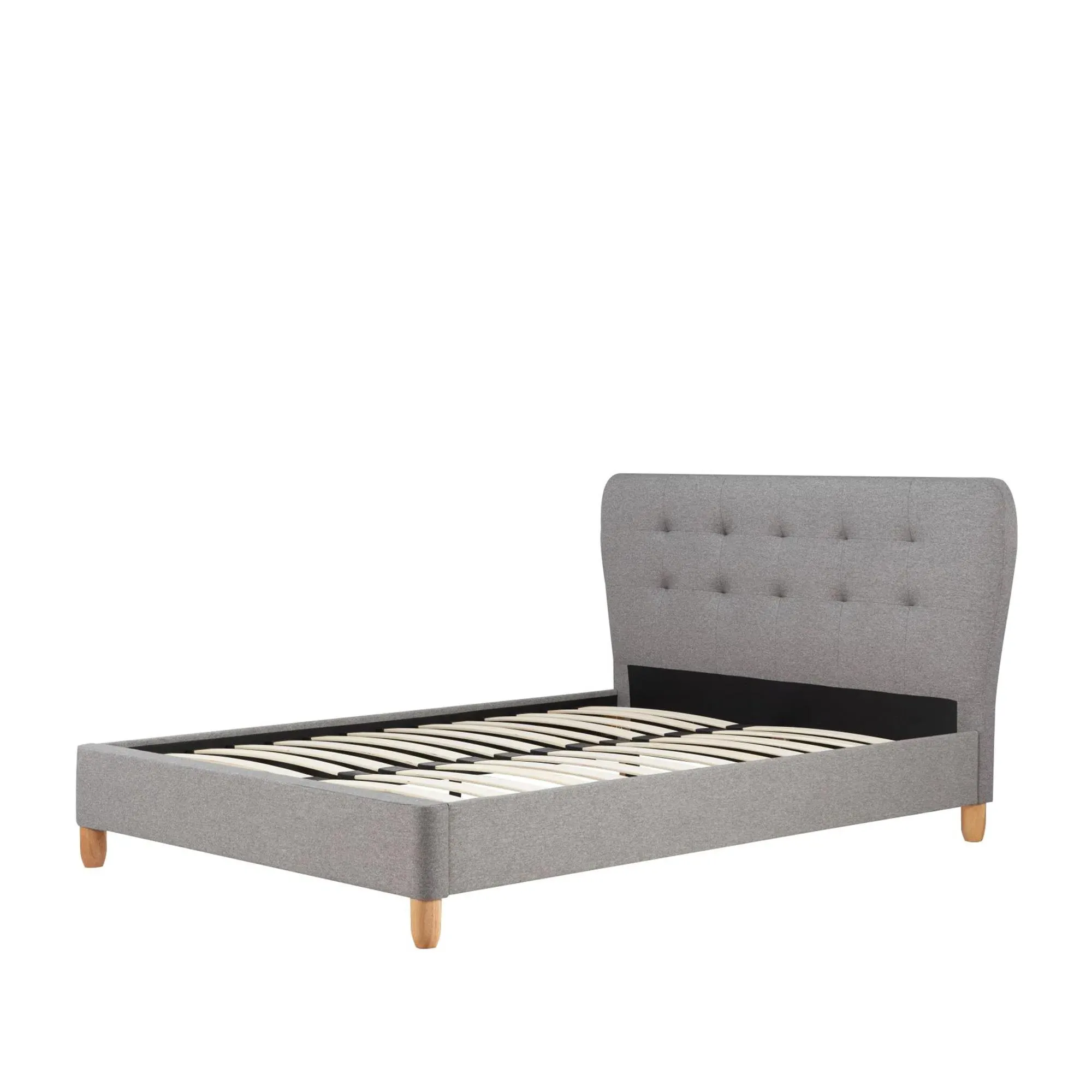 Stockholm Bed Frame - Grey, Fabric