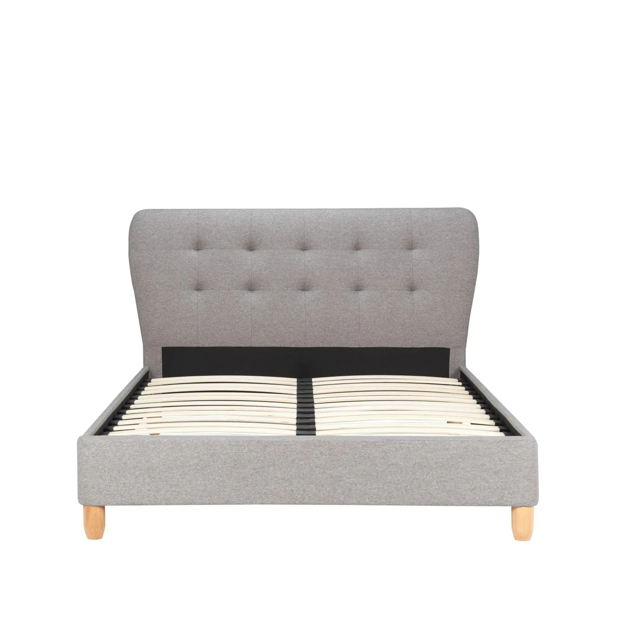 Stockholm Bed Frame - Grey, Fabric