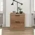 Stockwell 2 Drawer Bedside Cabinet - Rustic Oak