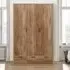 Stockwell 3 Door Wardrobe with 2 Drawers - Rustic Oak