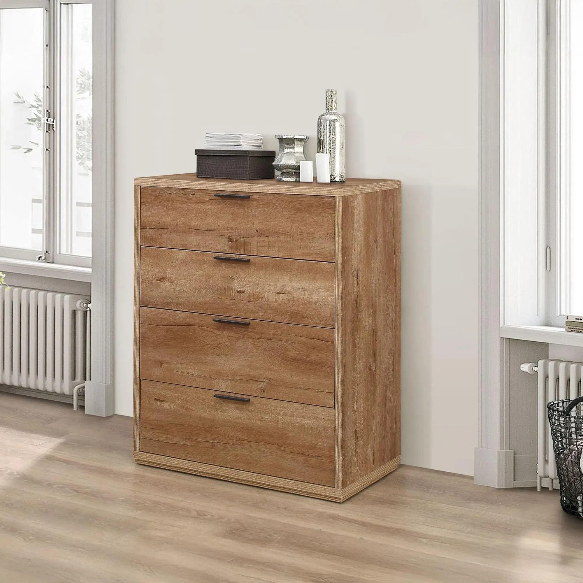 Stockwell 4 Drawer Chest - Rustic Oak