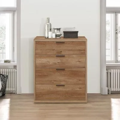 Stockwell 4 Drawer Chest - Rustic Oak