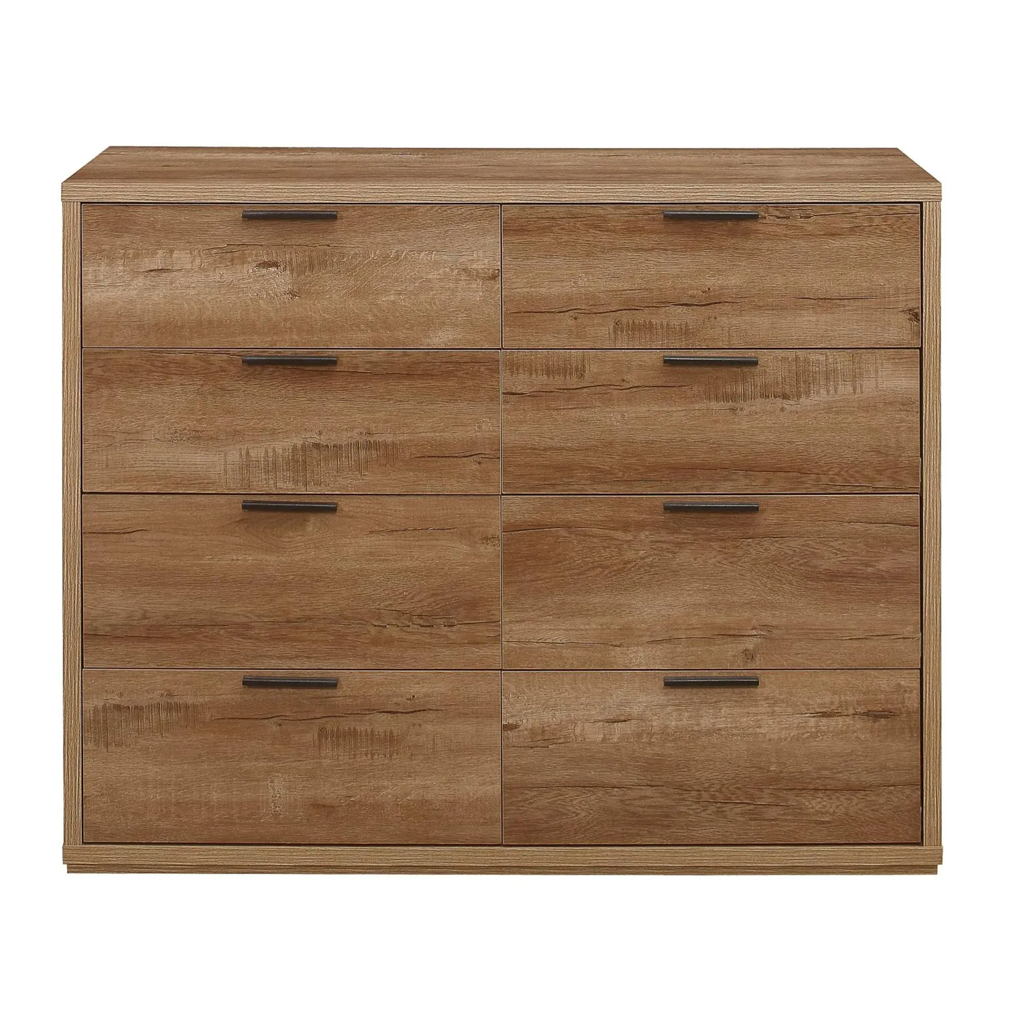 Stockwell 8 Drawer Chest - Rustic Oak