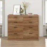 Stockwell 8 Drawer Chest - Rustic Oak