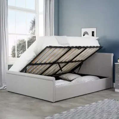 Stratus Ottoman Storage Bed - Grey, Fabric image